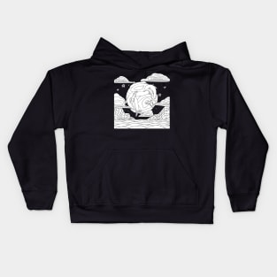 Dolphins in the sky Kids Hoodie